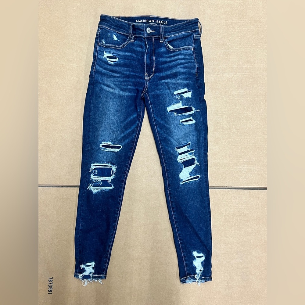AE American Eagle destructed Jeggings Skinny Jeans size 6 regular